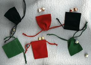 Cadeau Zakje / Gift Bag Rood fluweel 6 x 4.5cm
